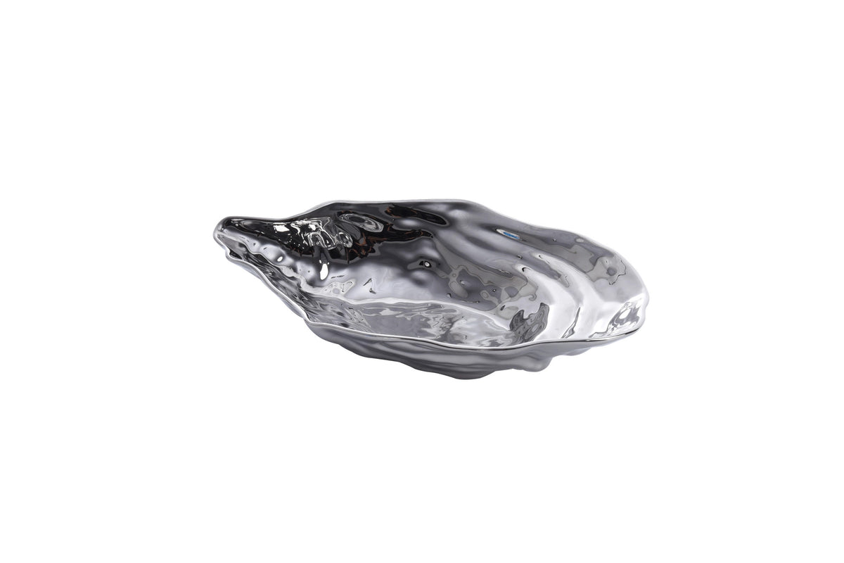 Large Oyster Bowl Silver