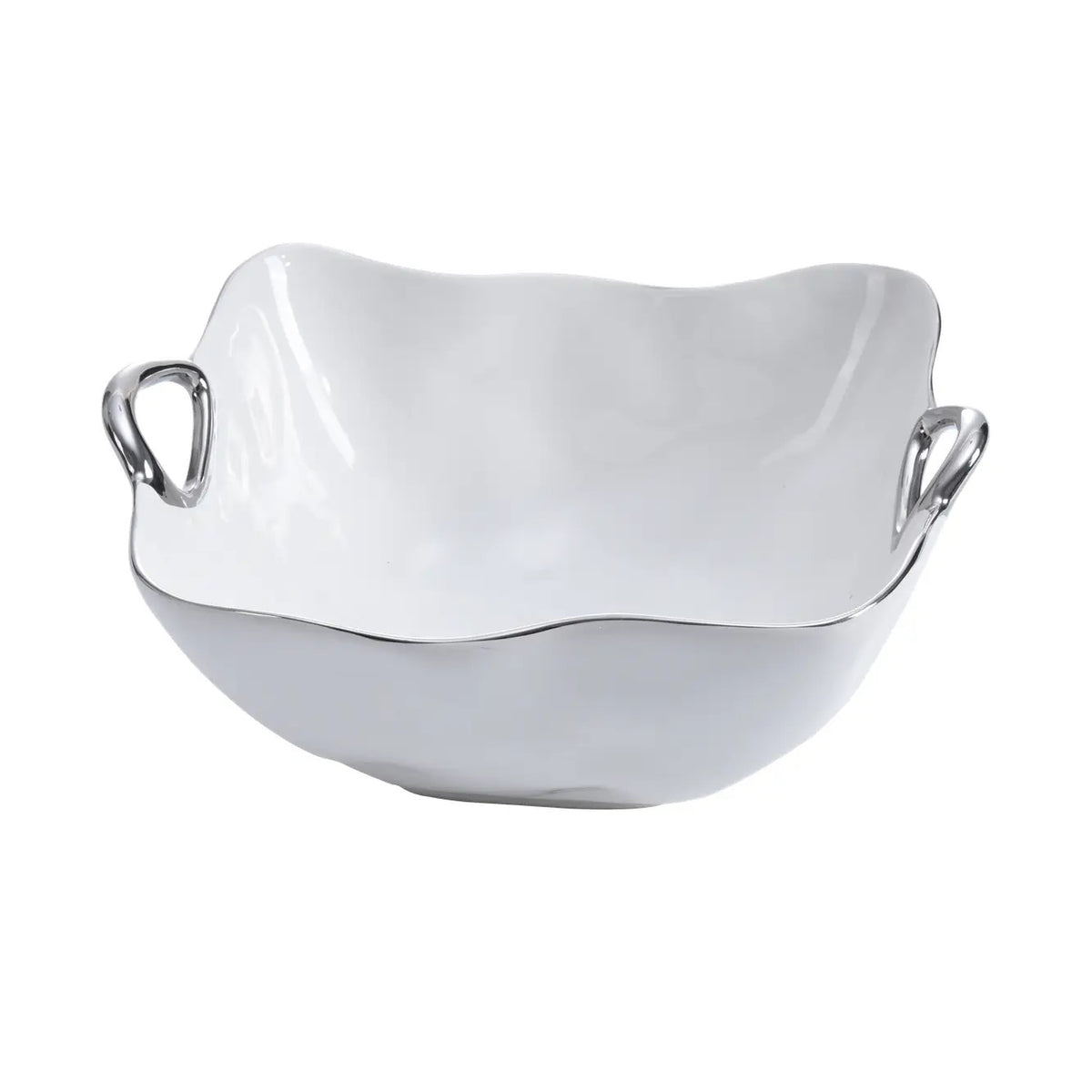 Large Handled Bowl White