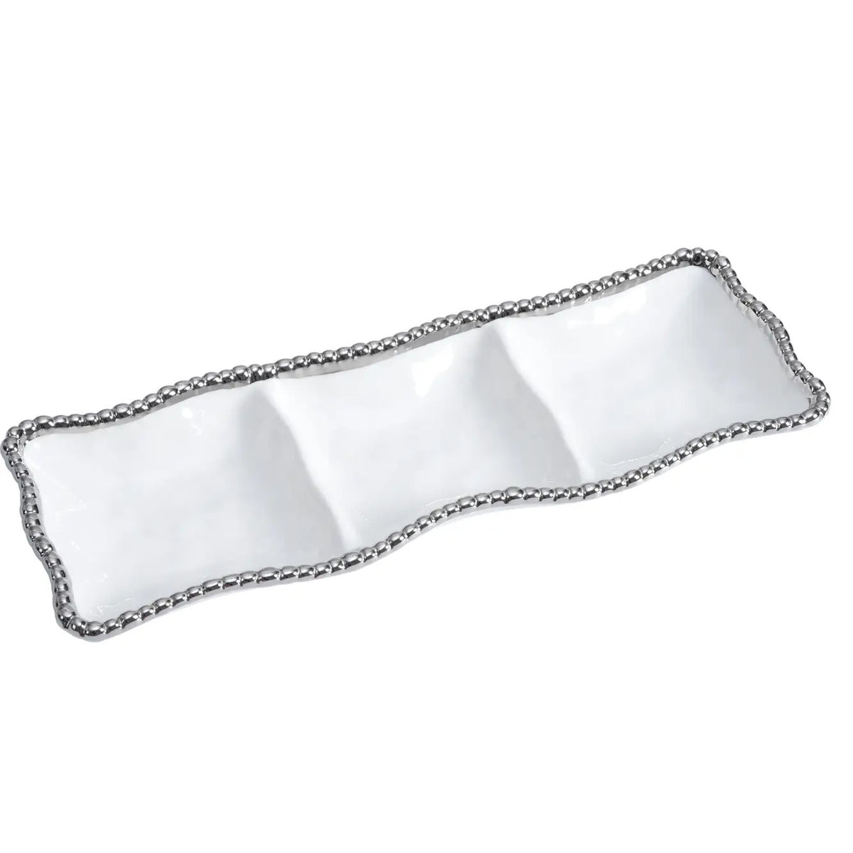 3-Section Serving Piece White