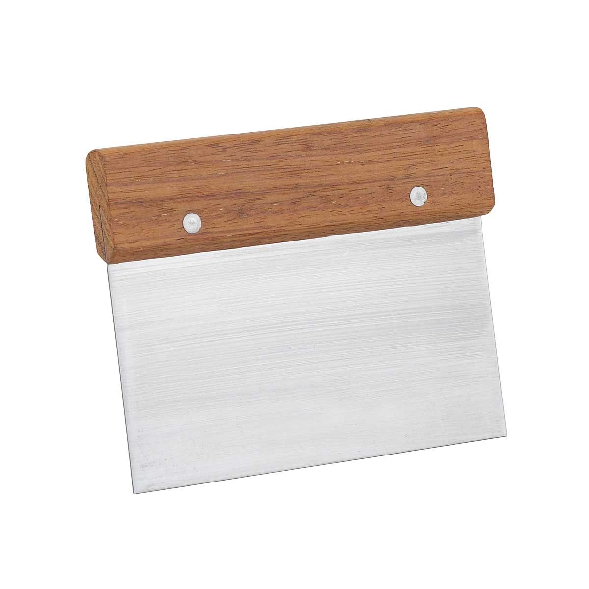 Stainless Pastry Dough Scraper with Wood Handle
