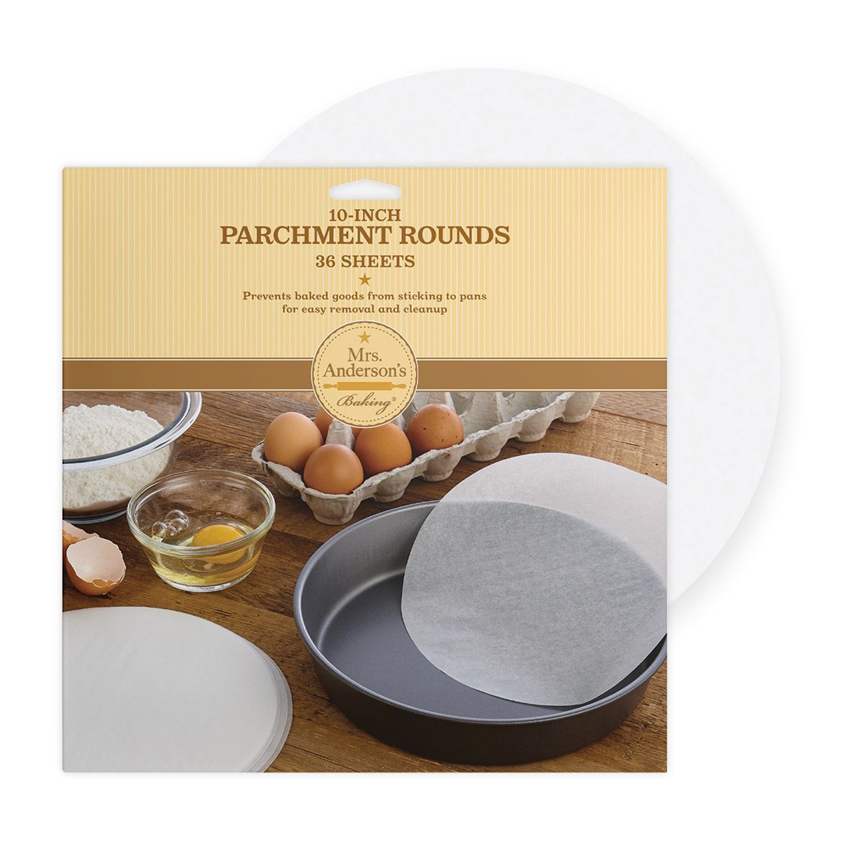 Bleached Round Parchment Paper, 10in