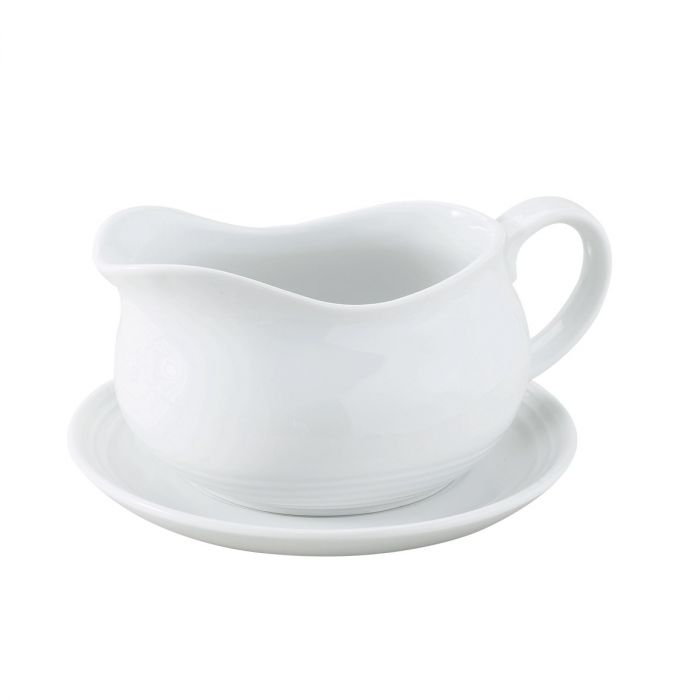 Hotel Gravy Boat with Saucer, 24oz