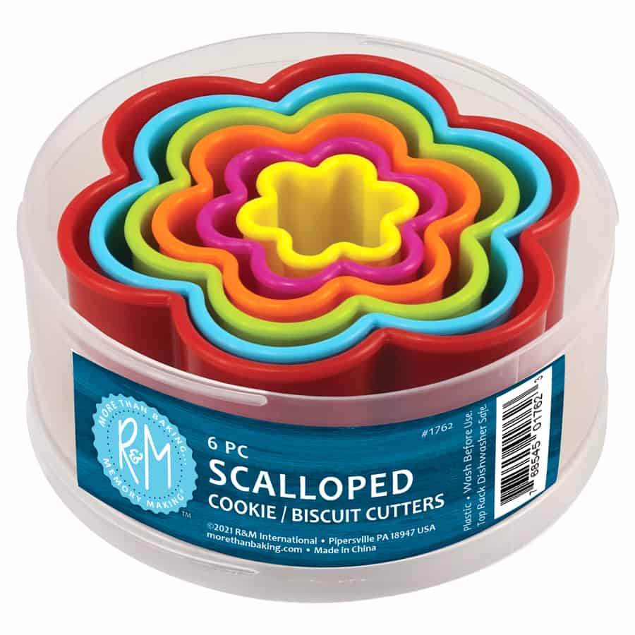 Scallop Cookie/Biscuit Cutter 6 PC Set