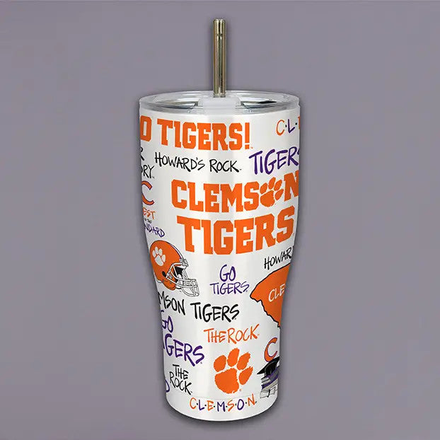 Clemson Icon Metal Tumbler