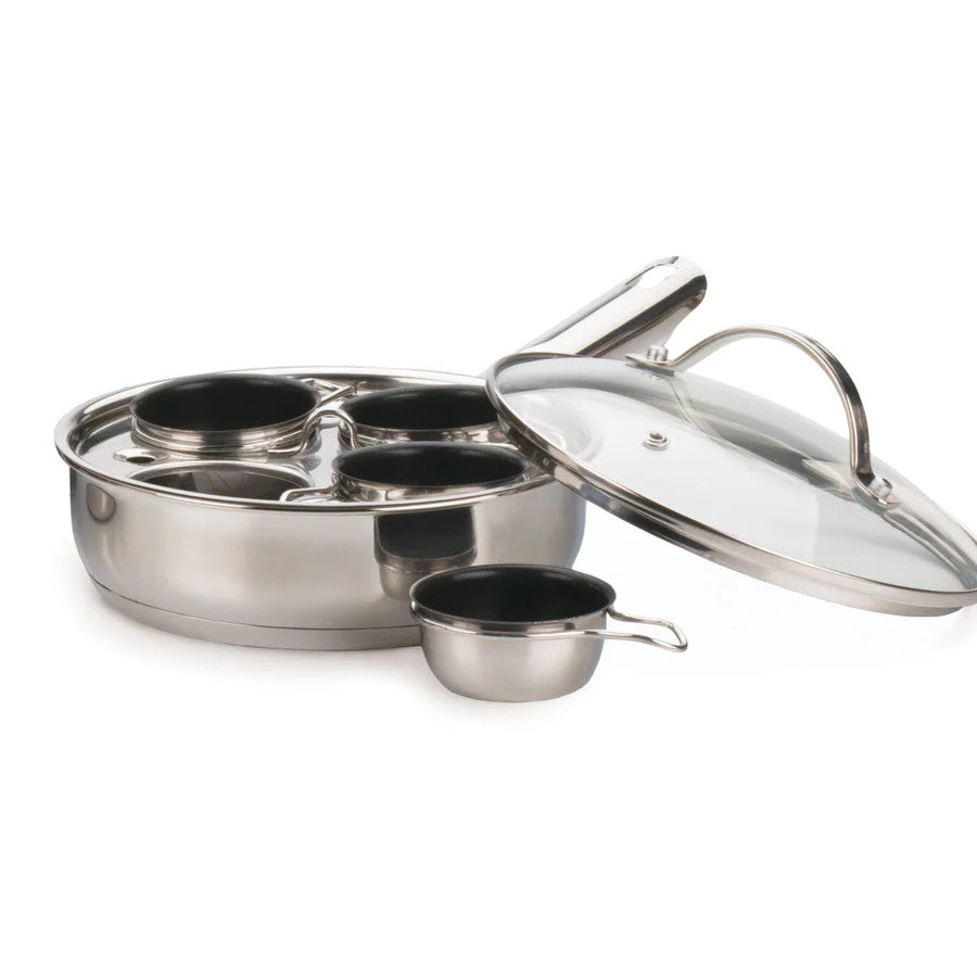Stainless Steel 4 Egg Poacher Set