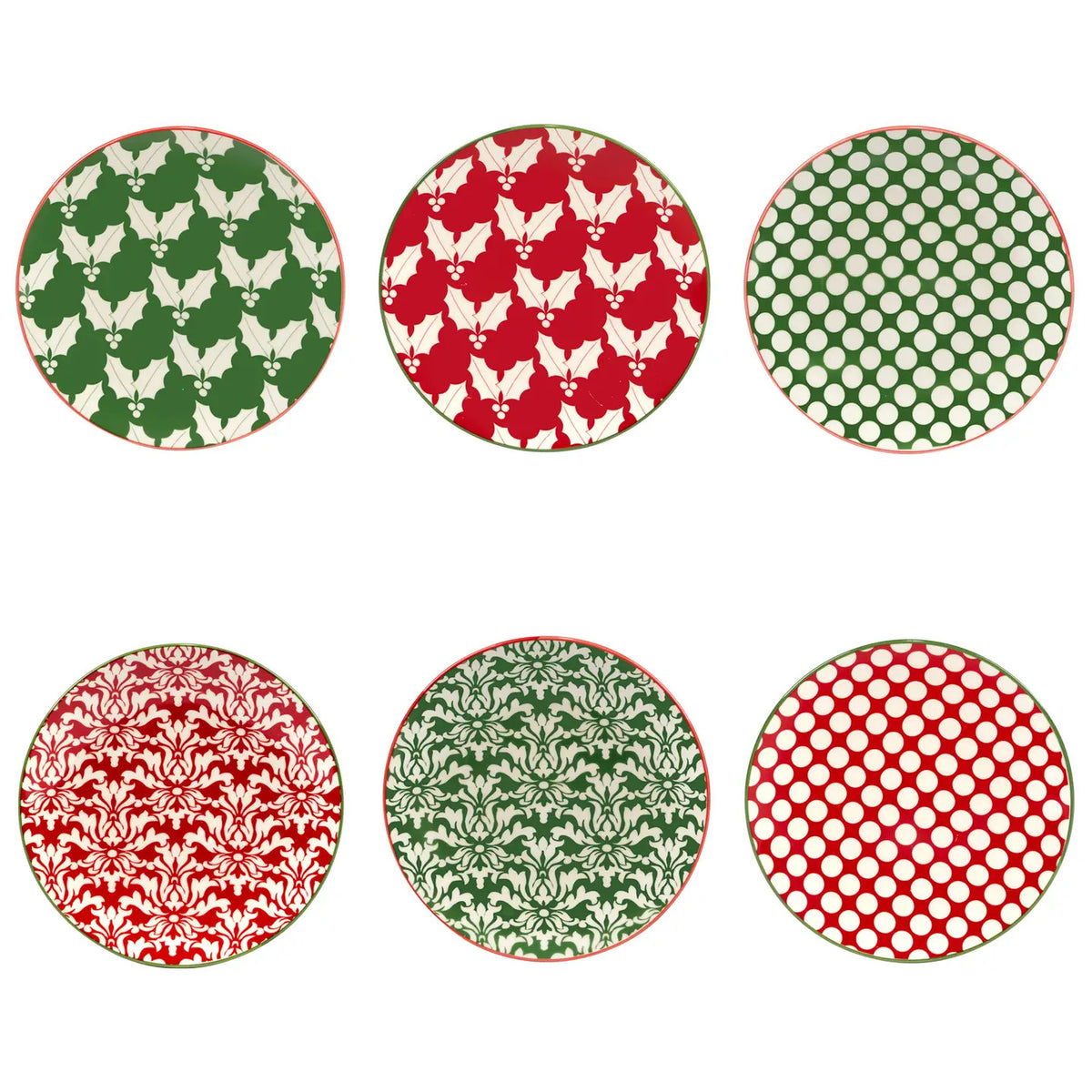 Winter Medley Christmas Canape Plate, Assorted