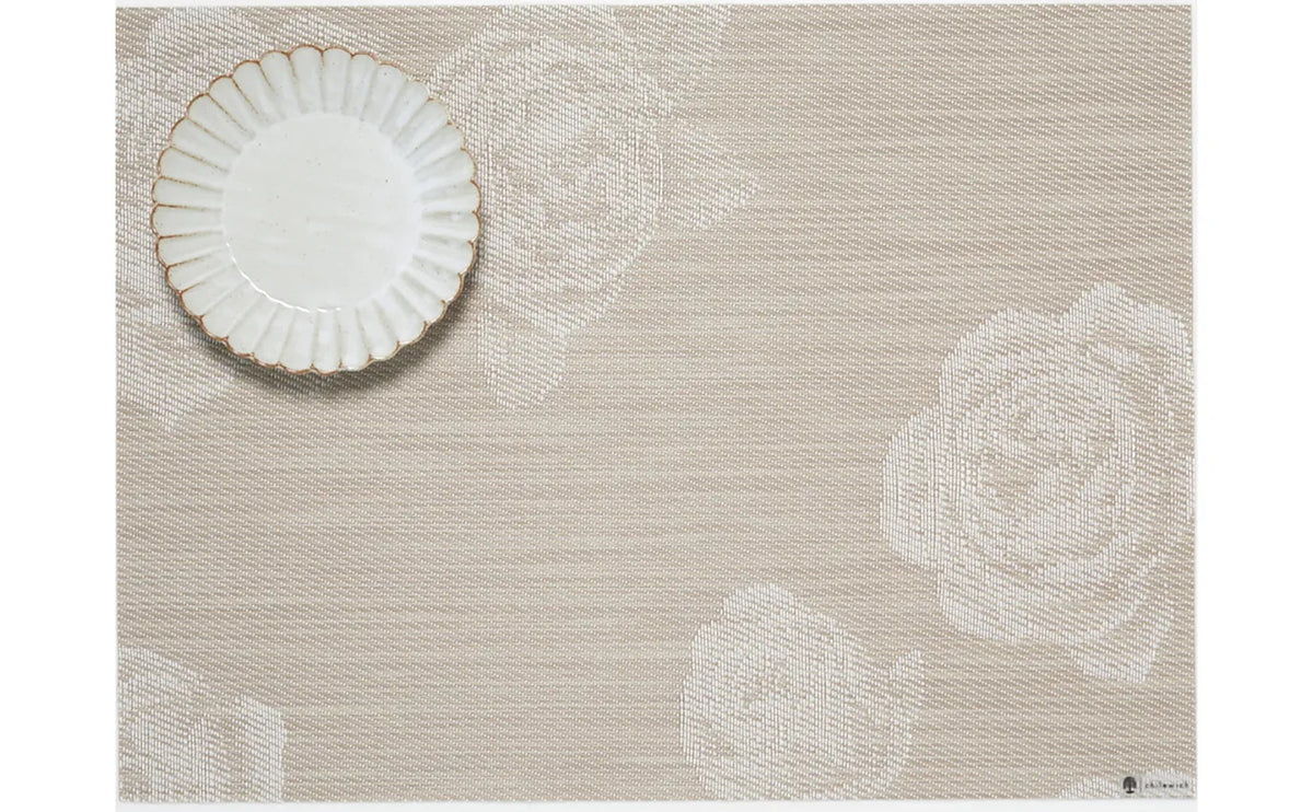Rosette Table Mat 14X19" - Flax