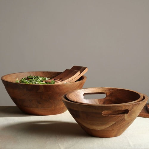 @Wood Bowl w/ Handles