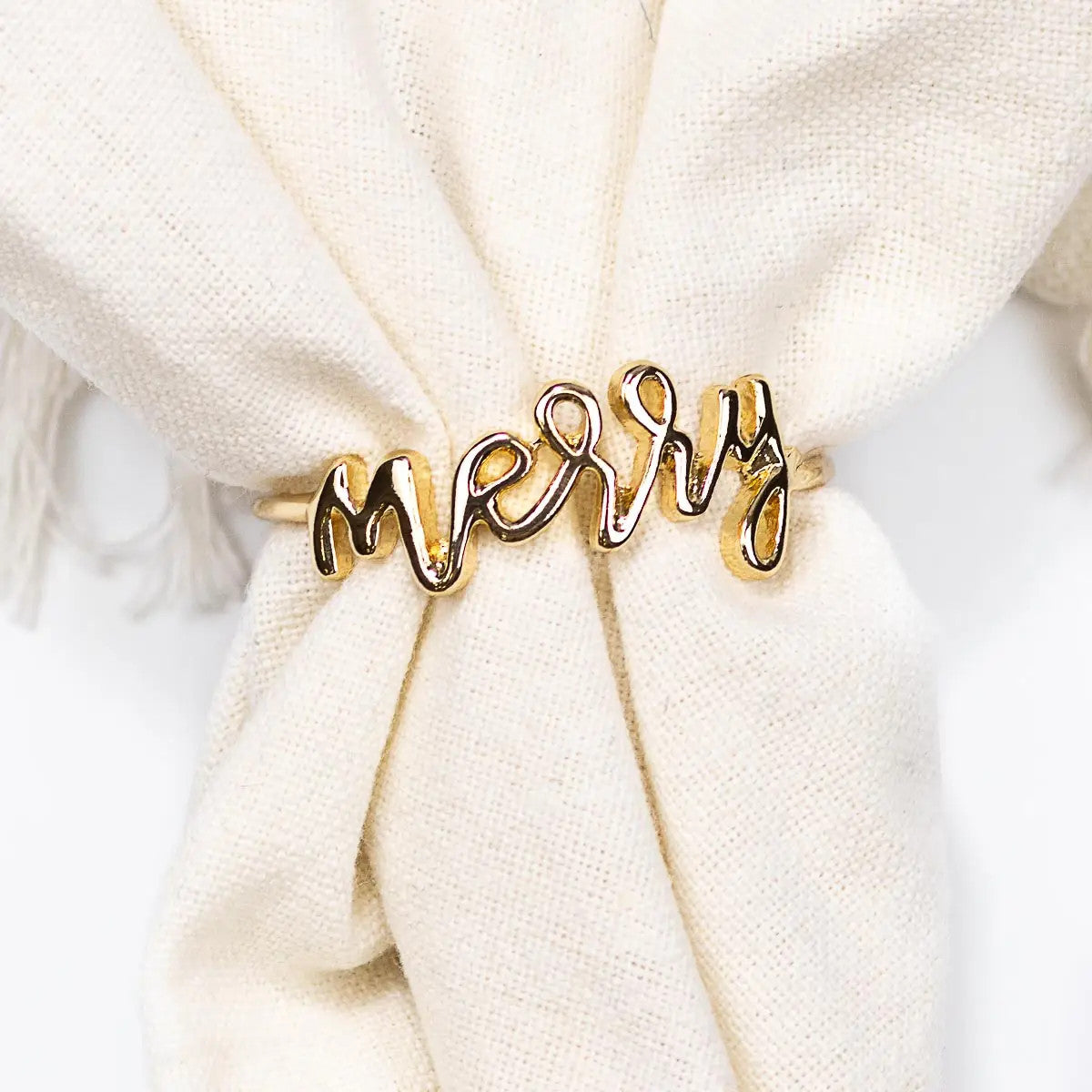 Gold Merry Napkin Ring