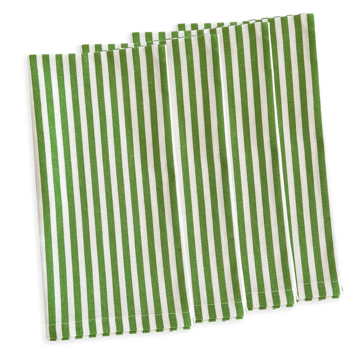 Pinstripe Verde Dinner Napkins-Set of 4
