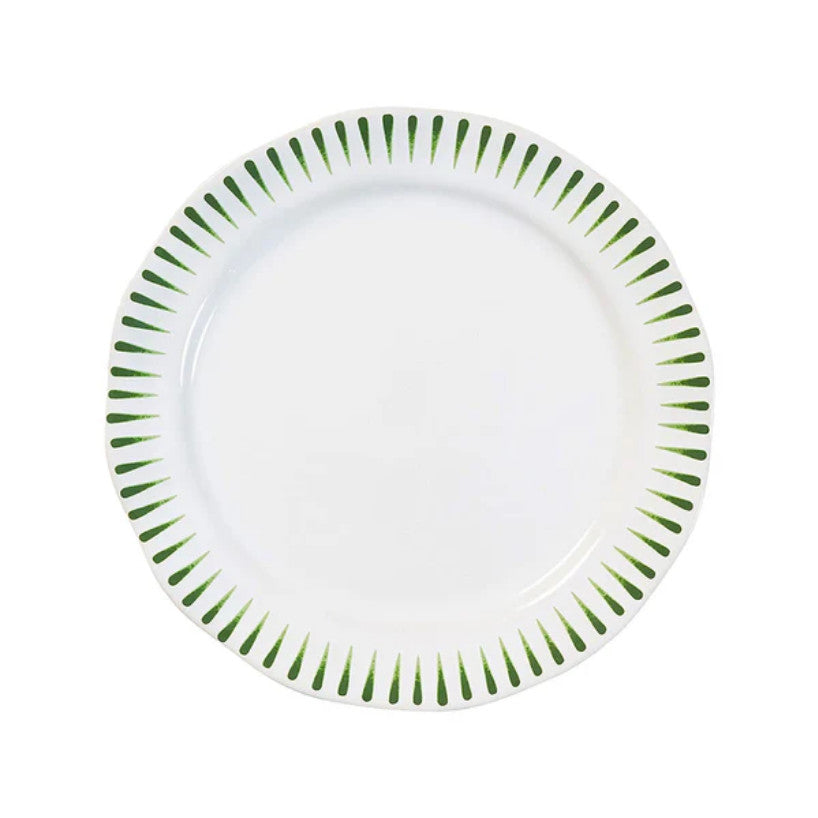 Sitio Stripe Dinner Plate - Basil
