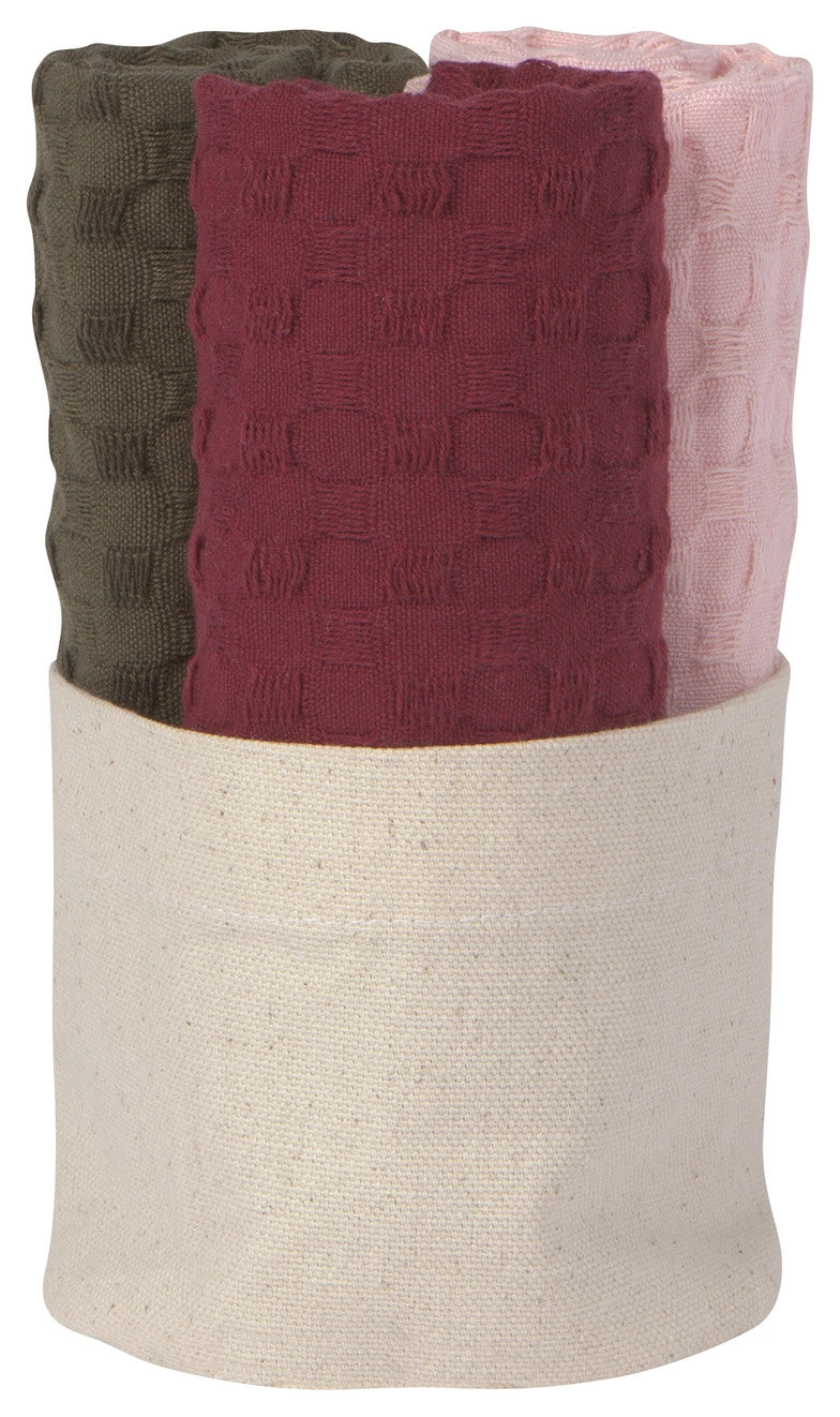 Cranberry Pear Mini Triple Dishcloth Set