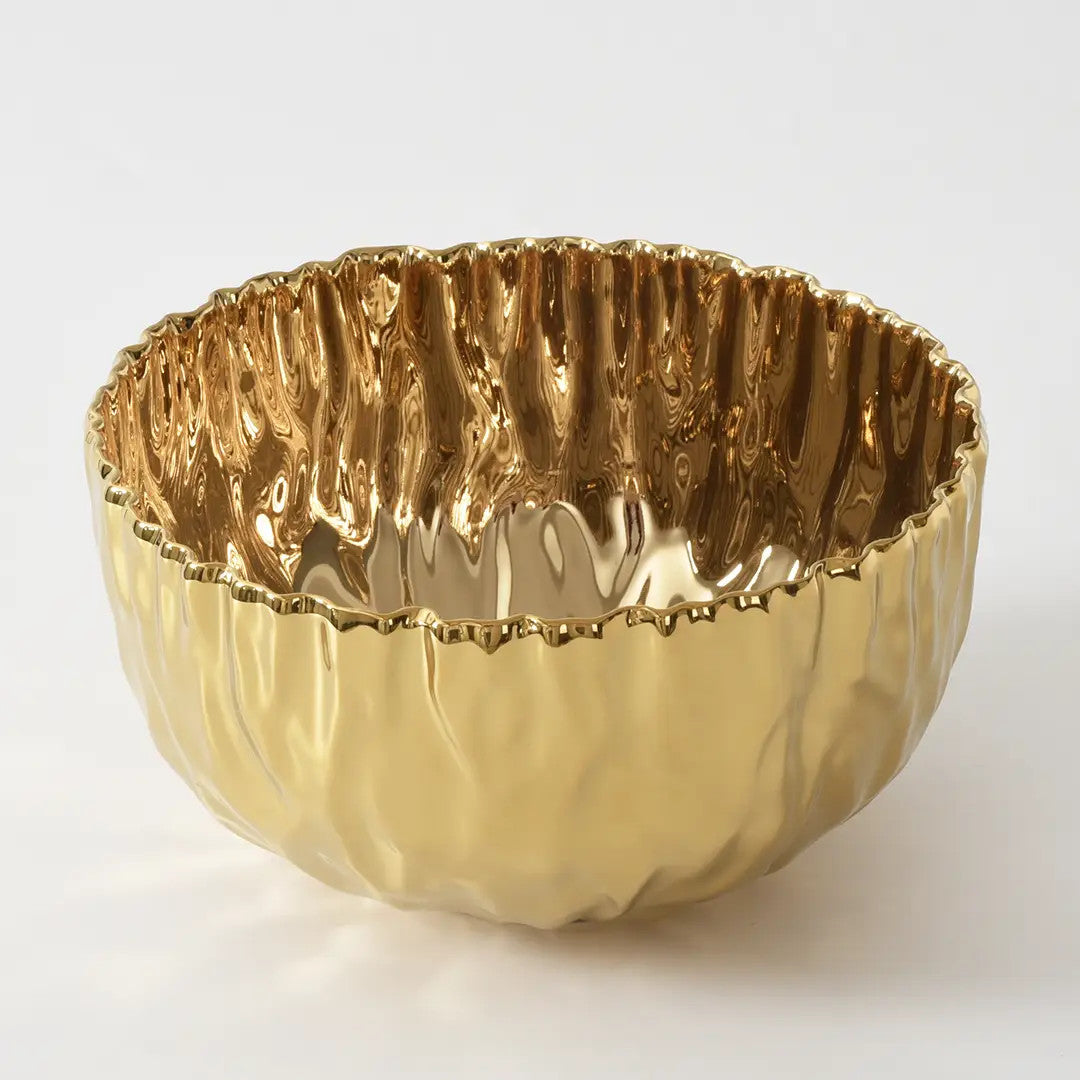 Large Gold Serving Bowl