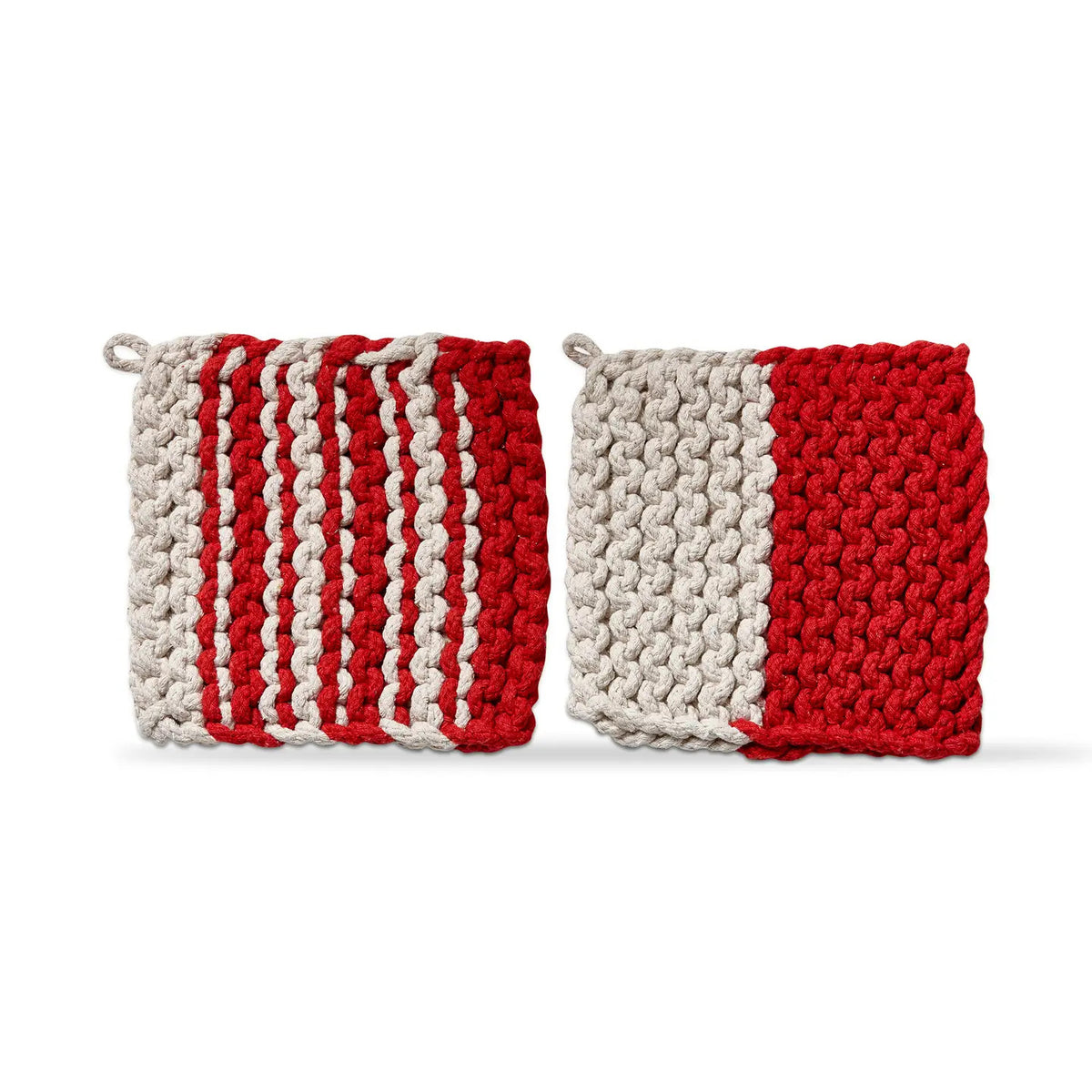 Farmhouse Crochet Potholder Red
