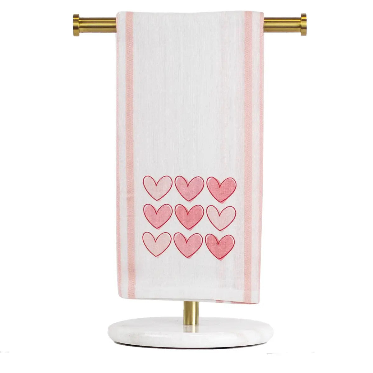 You Are Loved Hand Towel White/Pink/Red 20x28