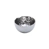 Hammered Silver Snack Bowl