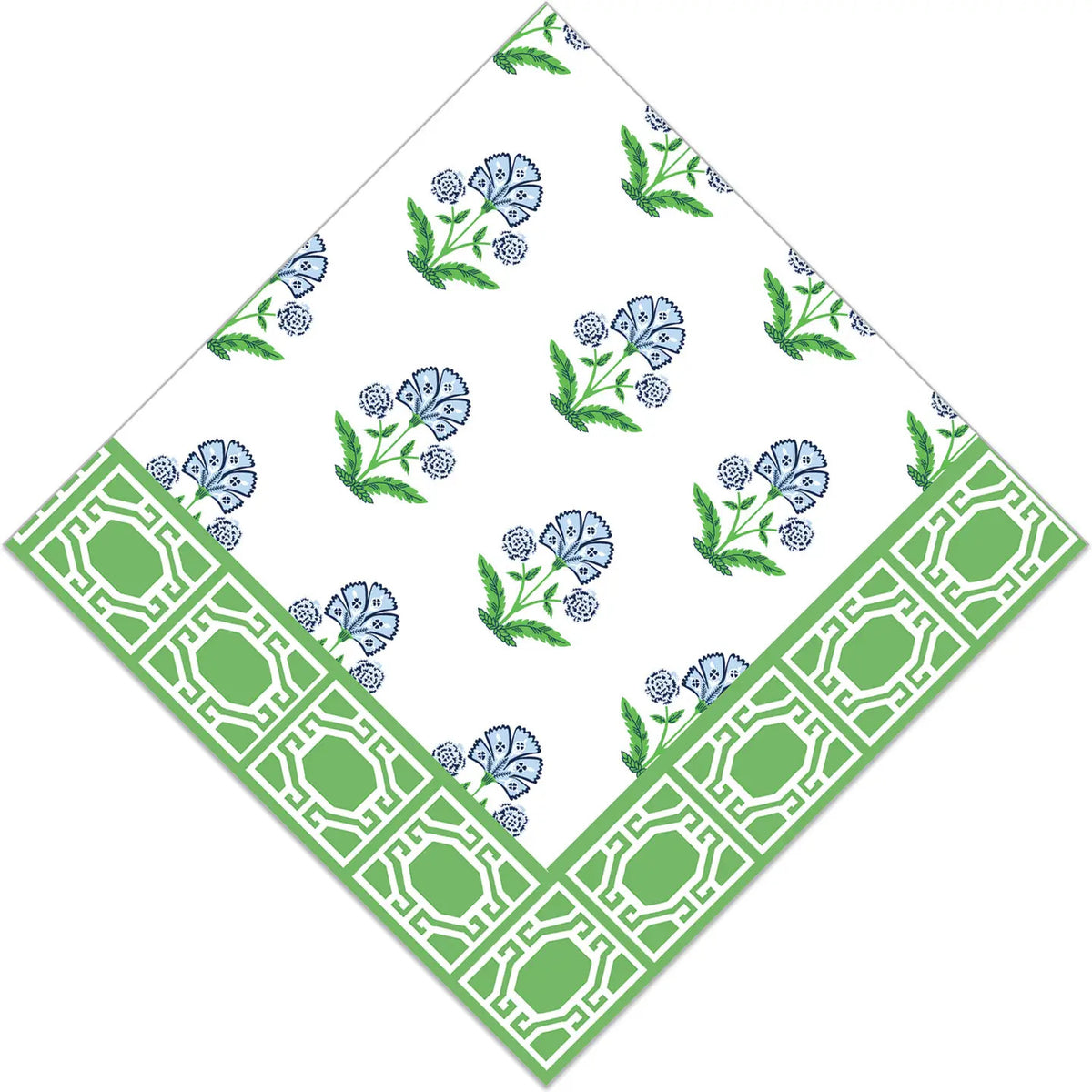 *Paper Cocktail Napkins | Floral Block Print
