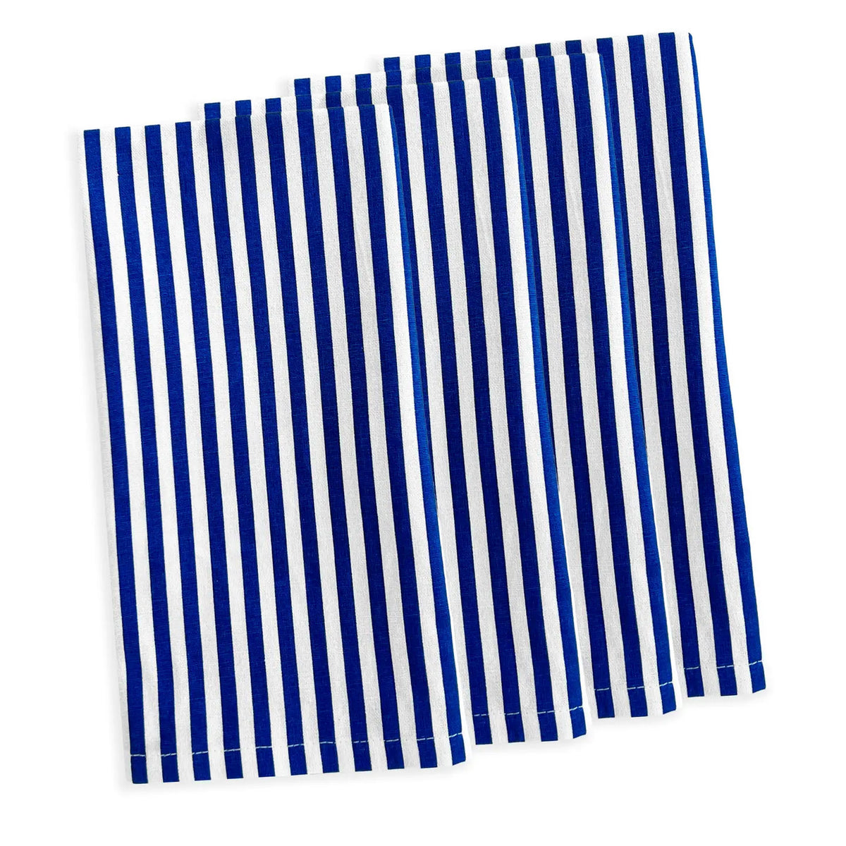 Pinstripe Blue Dinner Napkins, Set of 4