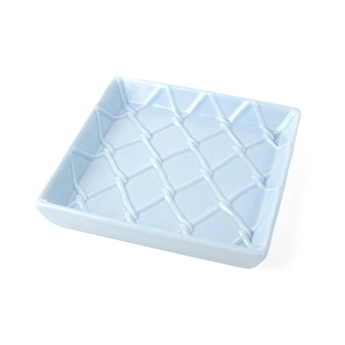 Light Blue Textured Beverage Napkin Tray