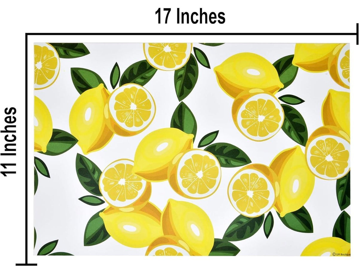 Lemon Disposable Placemats/Set of 20