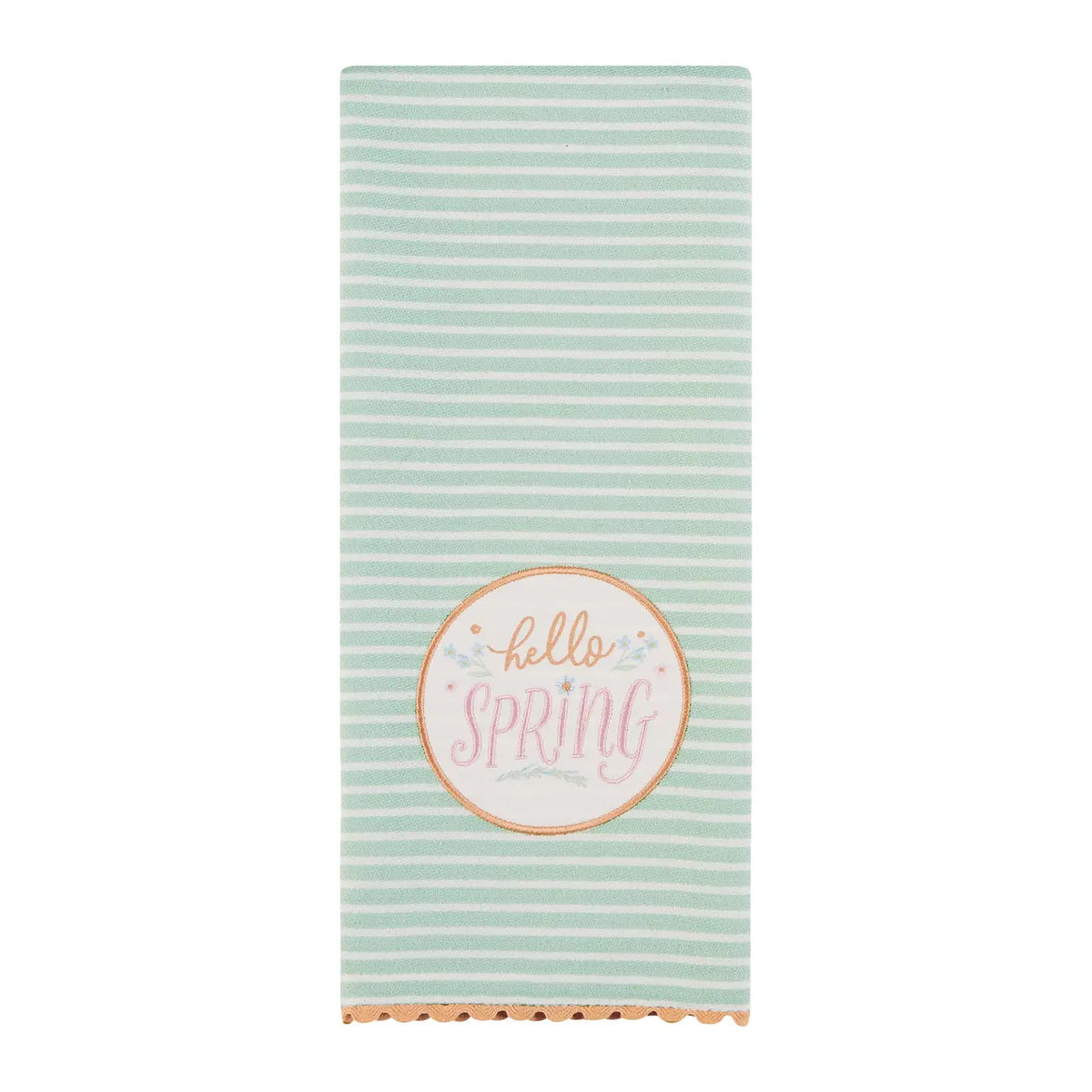 @Hello Spring Embellished Dishtowel