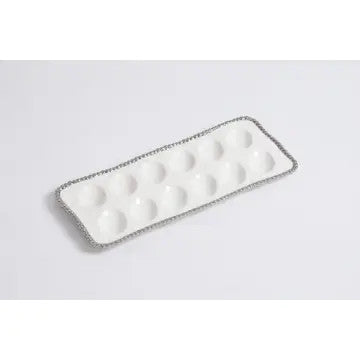 Deviled Egg Tray White Double