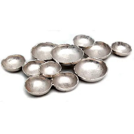 Silver Textured Aluminum Cluster Platter (11)