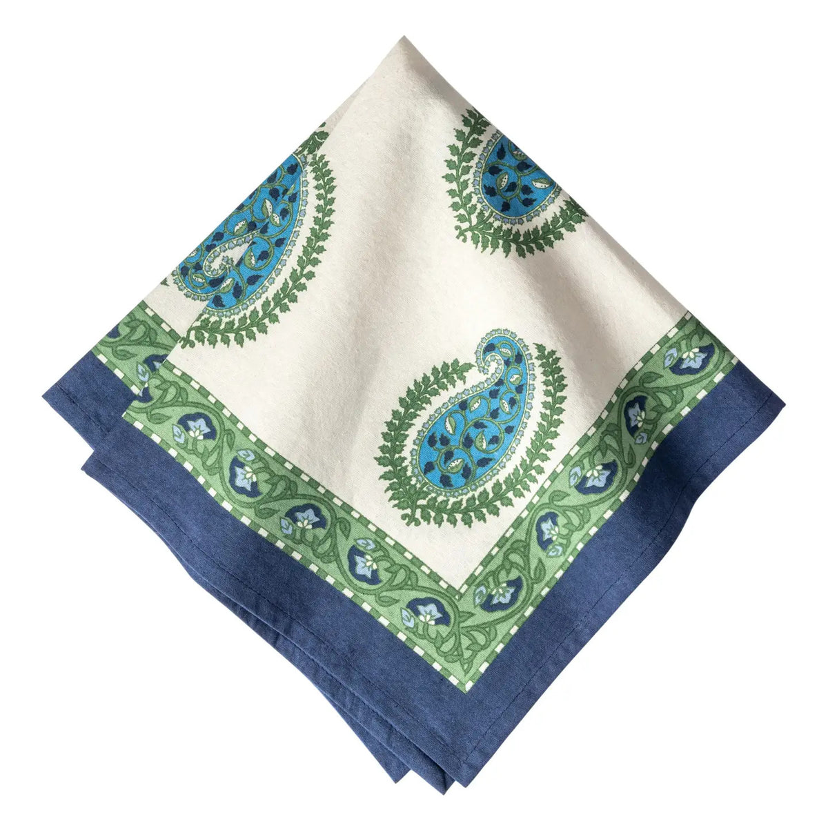 Cassis Blue & Green Napkins 19x19 - Set of 6