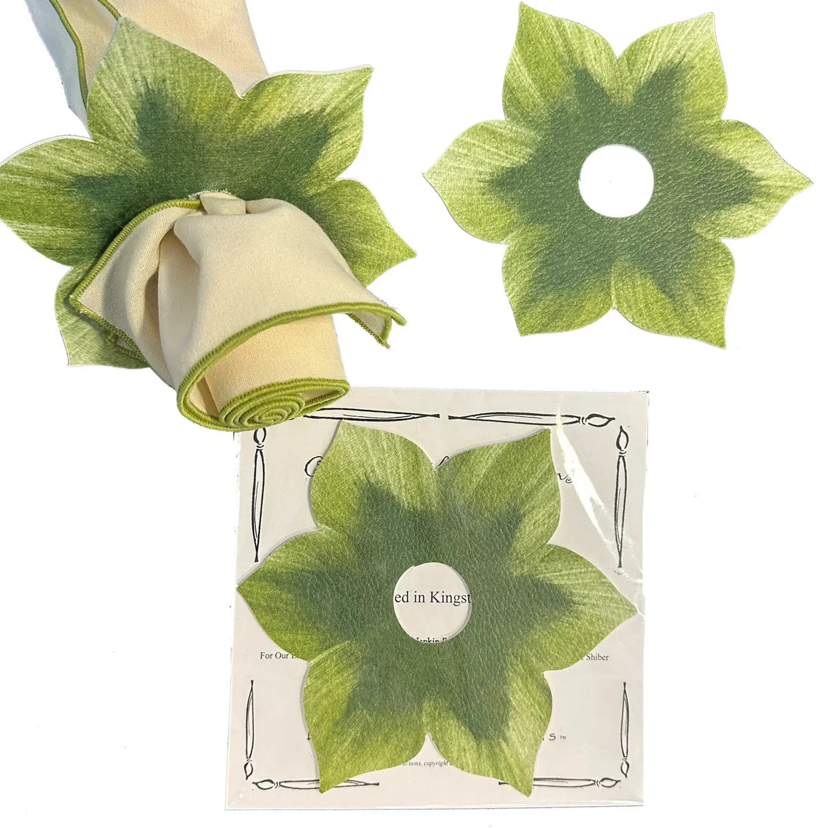 Hosta Leaf Napkin Ring - Pine Frost