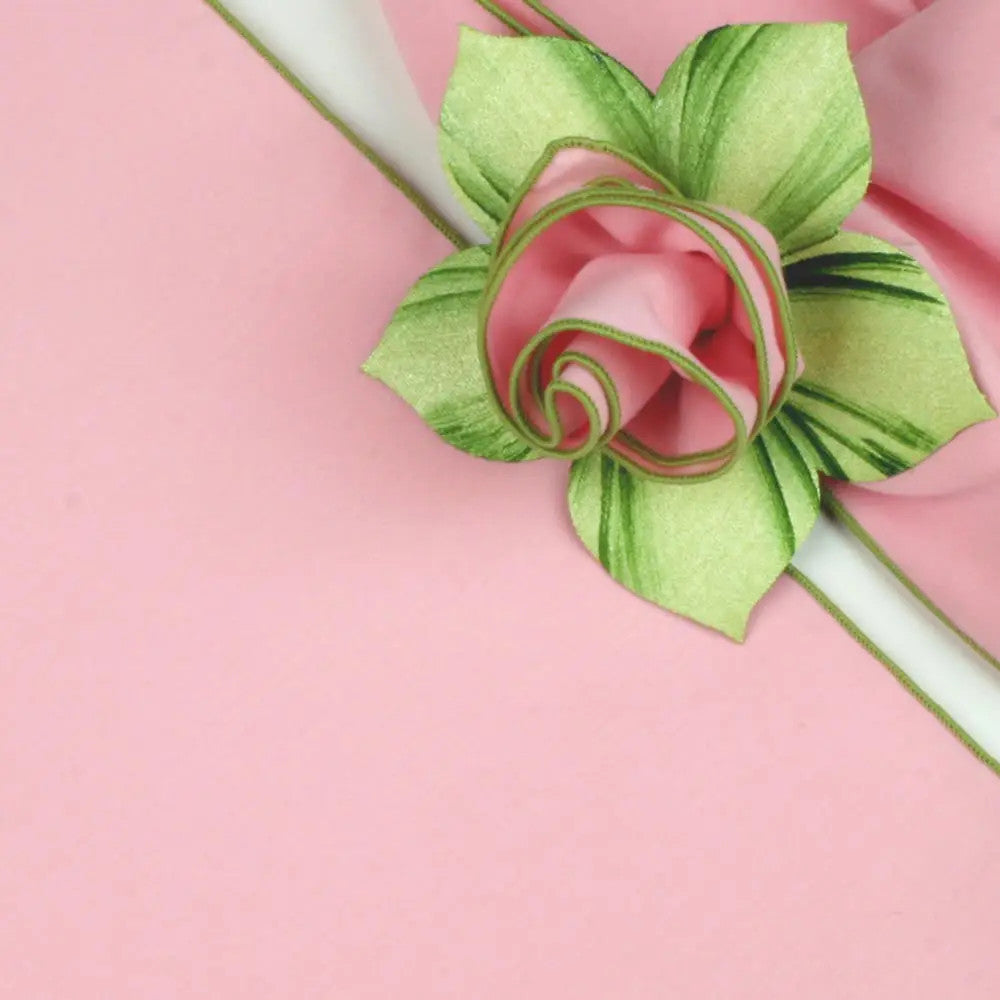 Light Pink with Honeydew Green Trim Napkin
