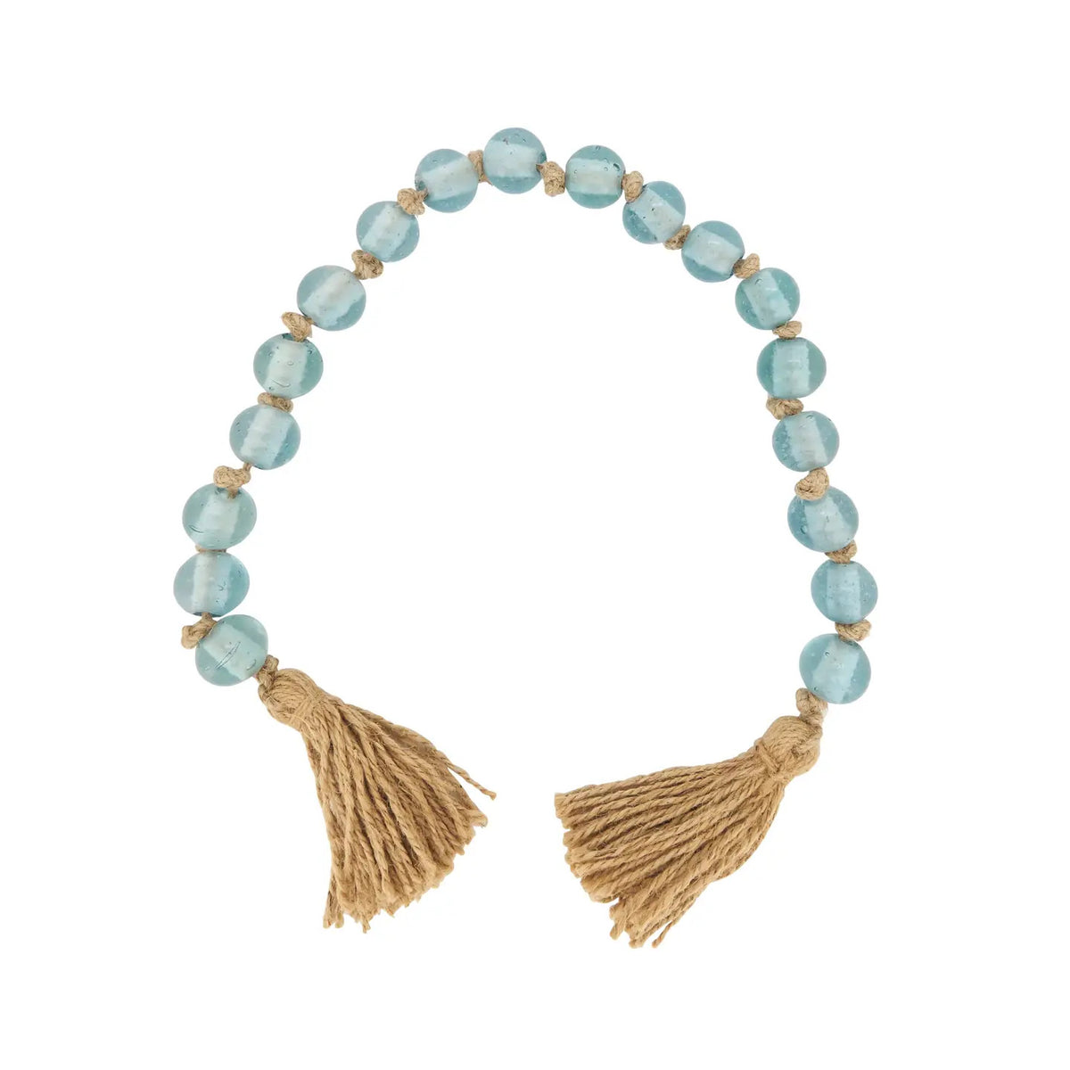 Aqua Sea Glass Bead Garland