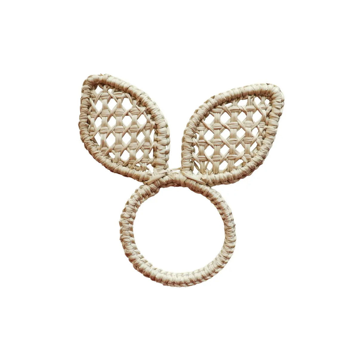 Bunny Ears Napkin Ring Baby Blue Trim