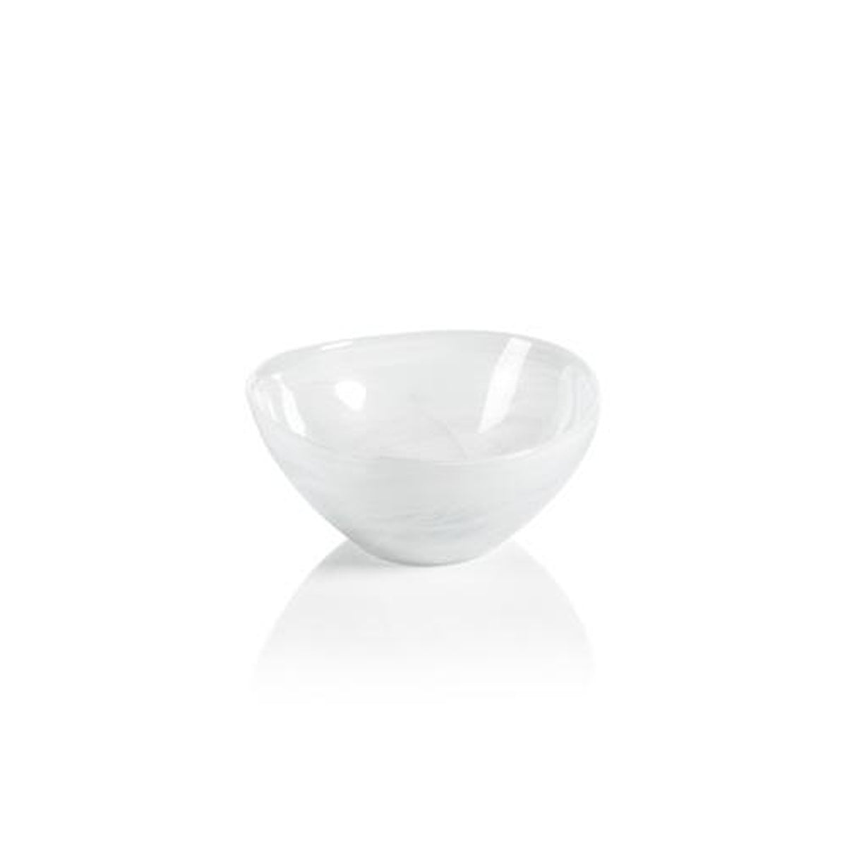 Monte Carlo Alabaster Glass Bowl-White/Small*
