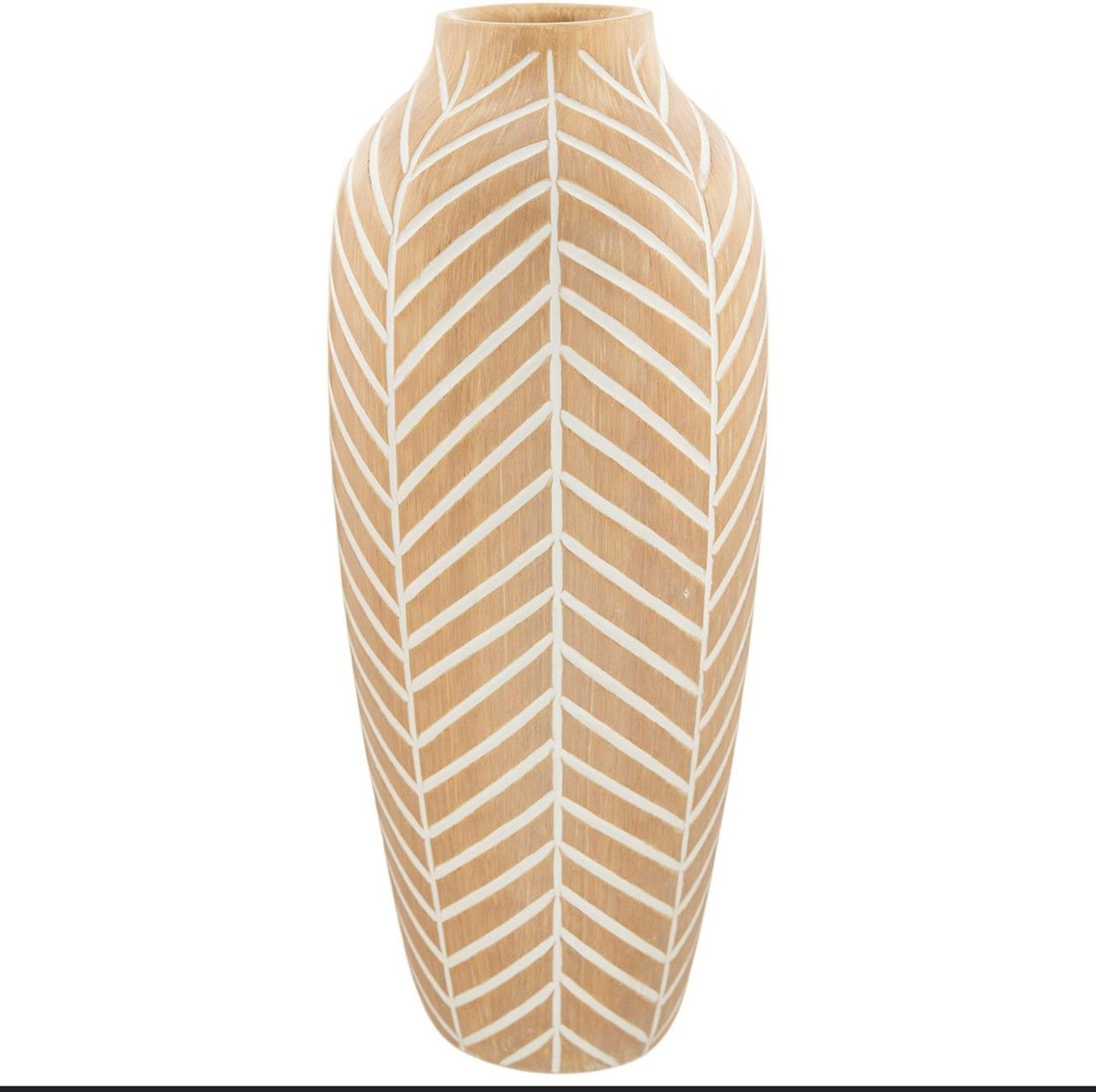 Tan Herringbone Vase