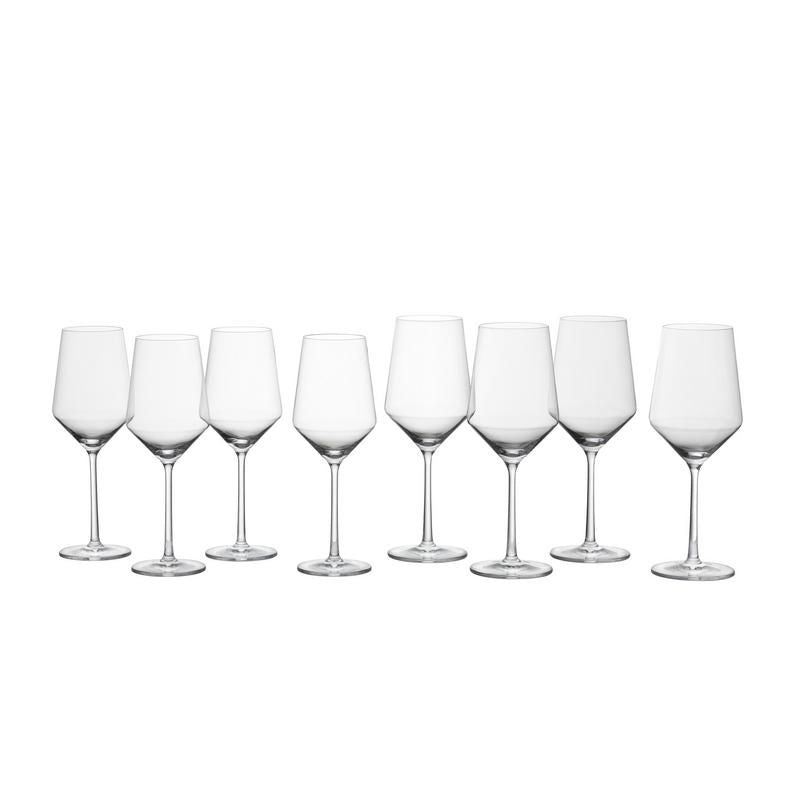 Pure 8 piece wine set, 4 white wine glasses & 4 red wine glasses