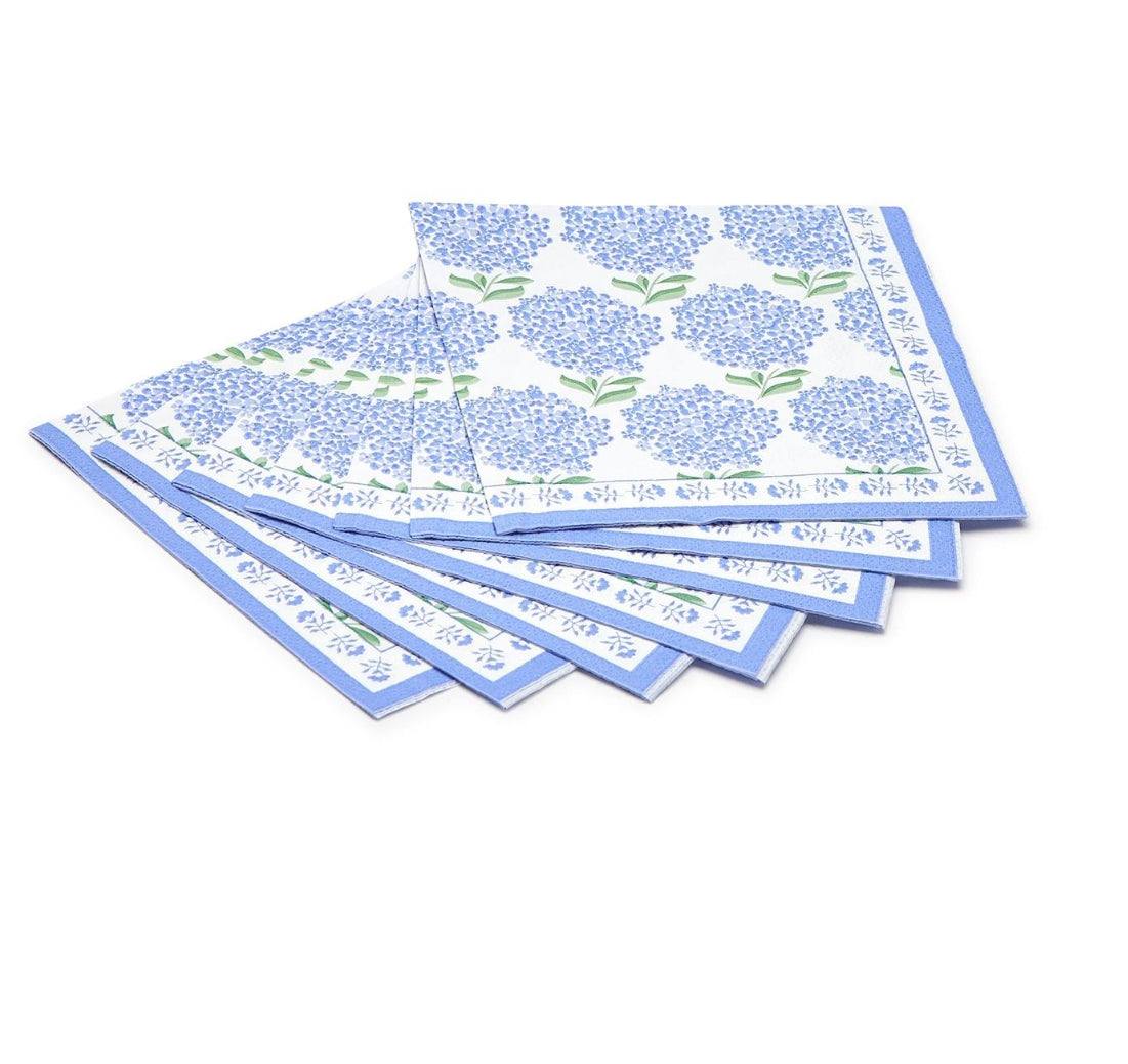 Hydrangea 3-Ply Paper Cocktail Napkin