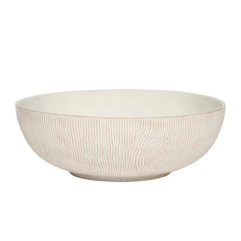 Blenheim Oak 12" Serving Bowl - Whitewash