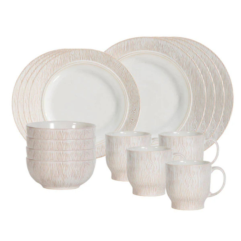 Blenheim Oak 16pc Place Setting - Whitewash (BK01/10, BK02/10, BK07/10, BK06/10)