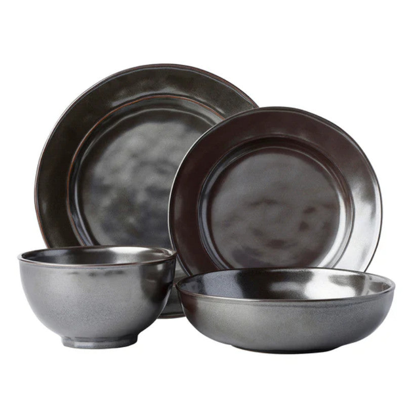 Pewter Stoneware 4pc Place Setting (KP01/91, KP02X/91, KP07/91, KP64/91)
