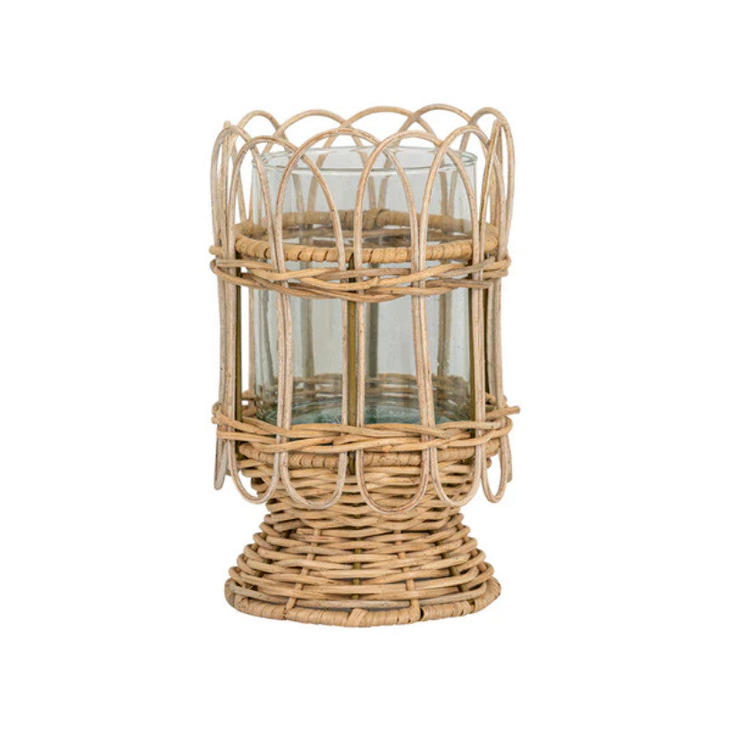 Provence Rattan 11.5" Hurricane - Whitewash