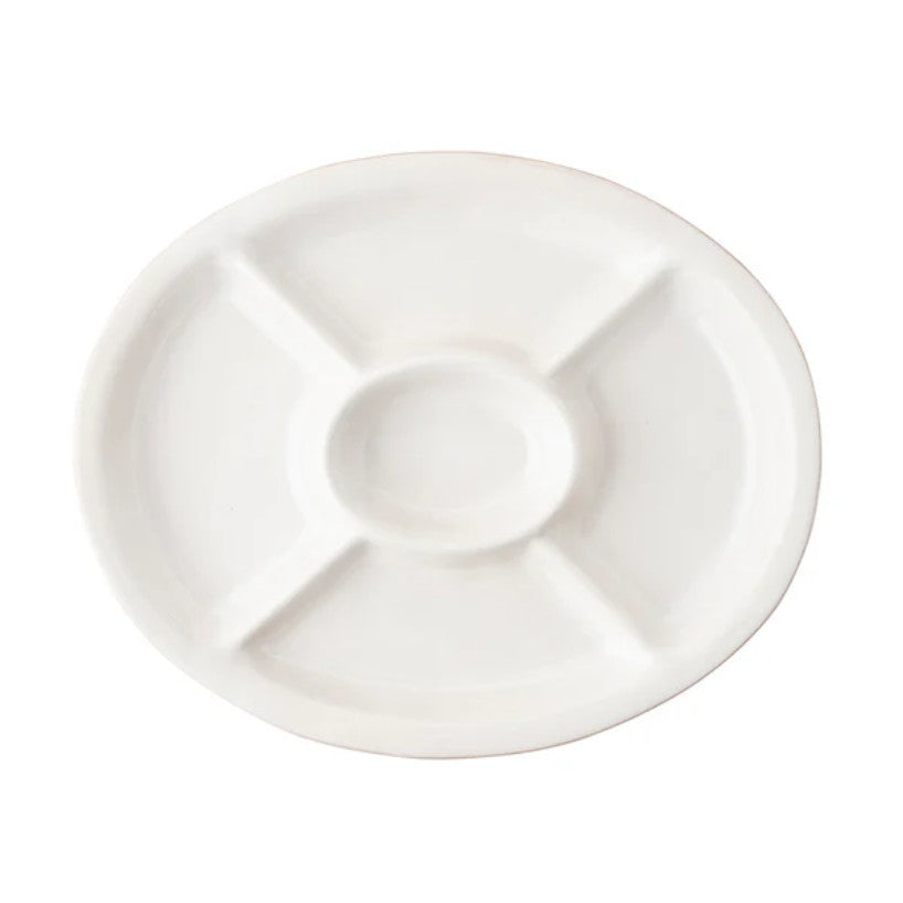 Puro 15" Crudite Platter - Whitewash