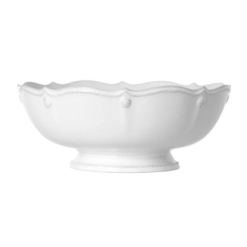 Berry & Thread Footed Fruit Bowl Whitewash