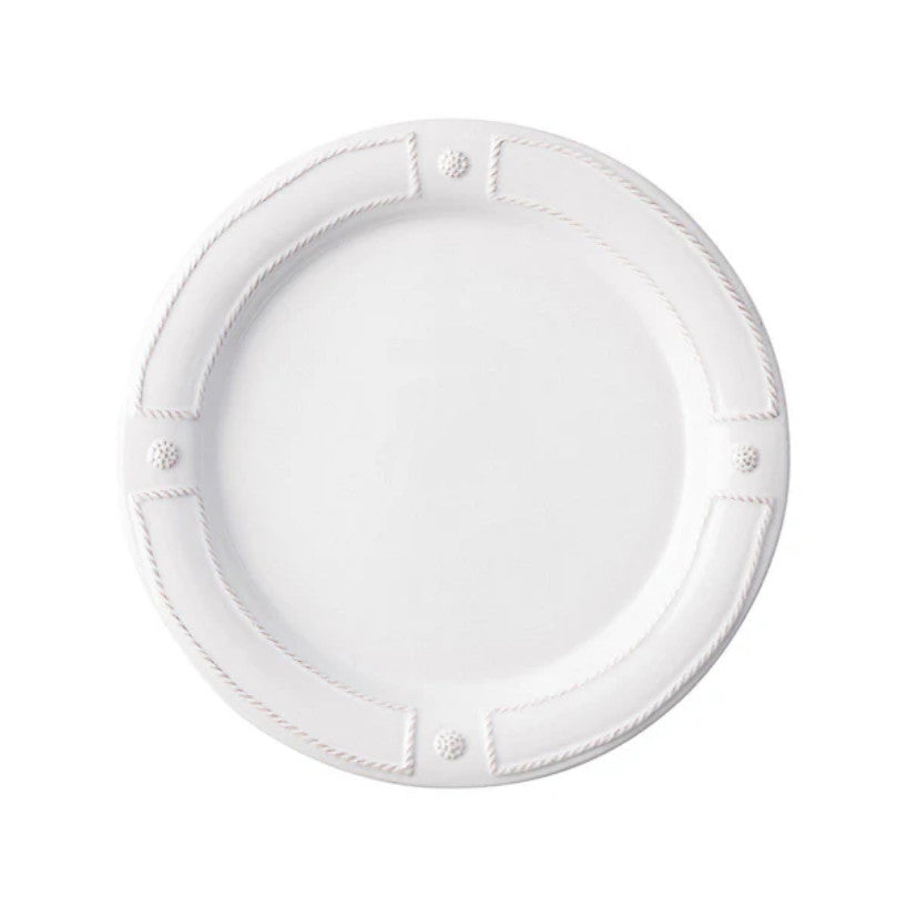 Berry & Thread French Panel Dessert/Salad Plate - Whitewash