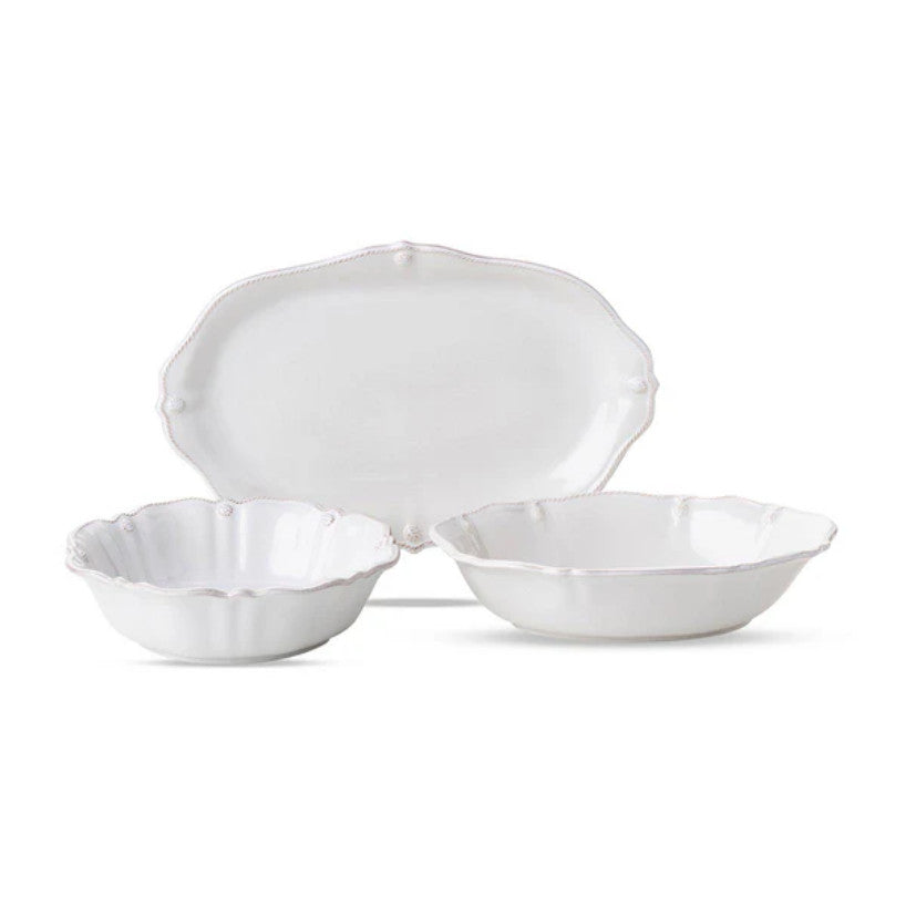 Berry & Thread Serving Bundle Set/3pc - Whitewash (JA134/W, JA98/W, JA119/W)