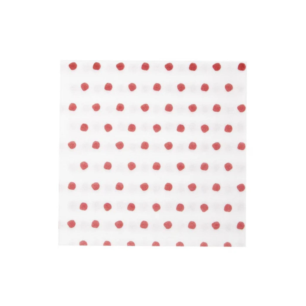 Papersoft Napkins Red Dot Dinner Napkins (Pack of 50)