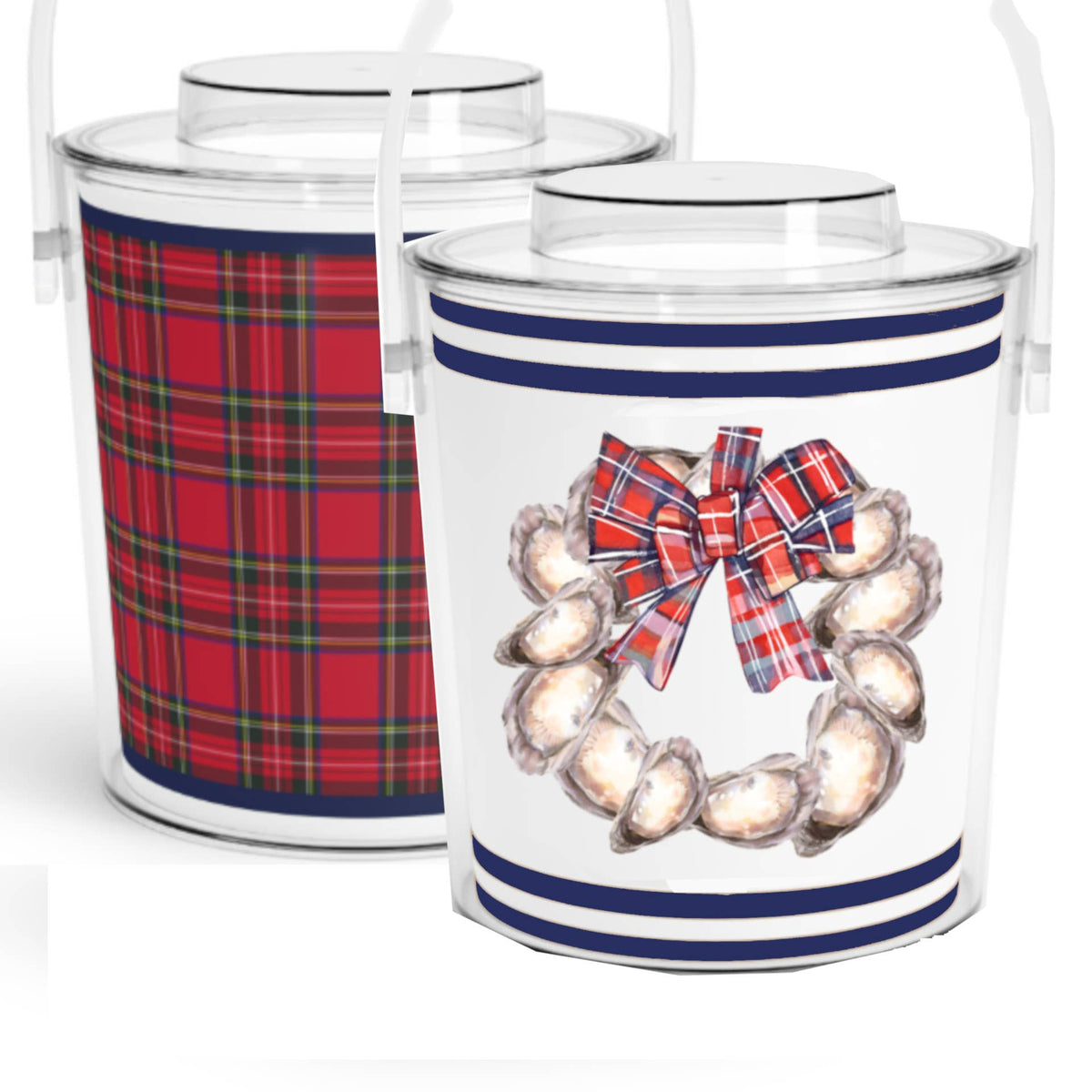 Ice Bucket - Oyster Christmas Wreath