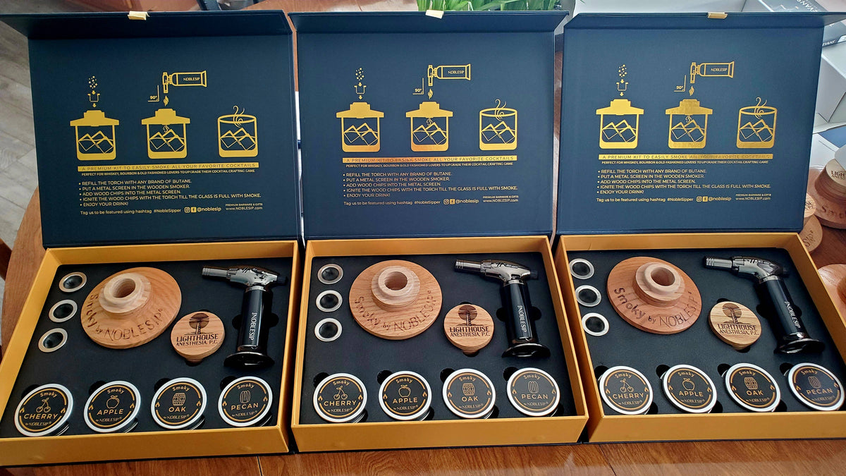 Cocktail Smoker Kit, Premium Home Bar Gift Set, Whiskey Men