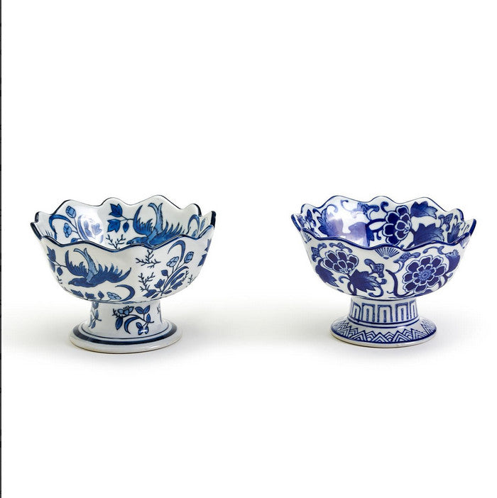 Scalloped Edge Footed Bowl Assorted/2