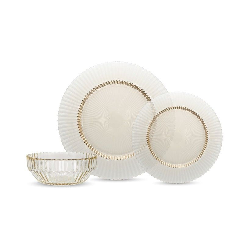 Archie Ginger Gold 12pc Dinnerware Set, 4 ea D/S/B