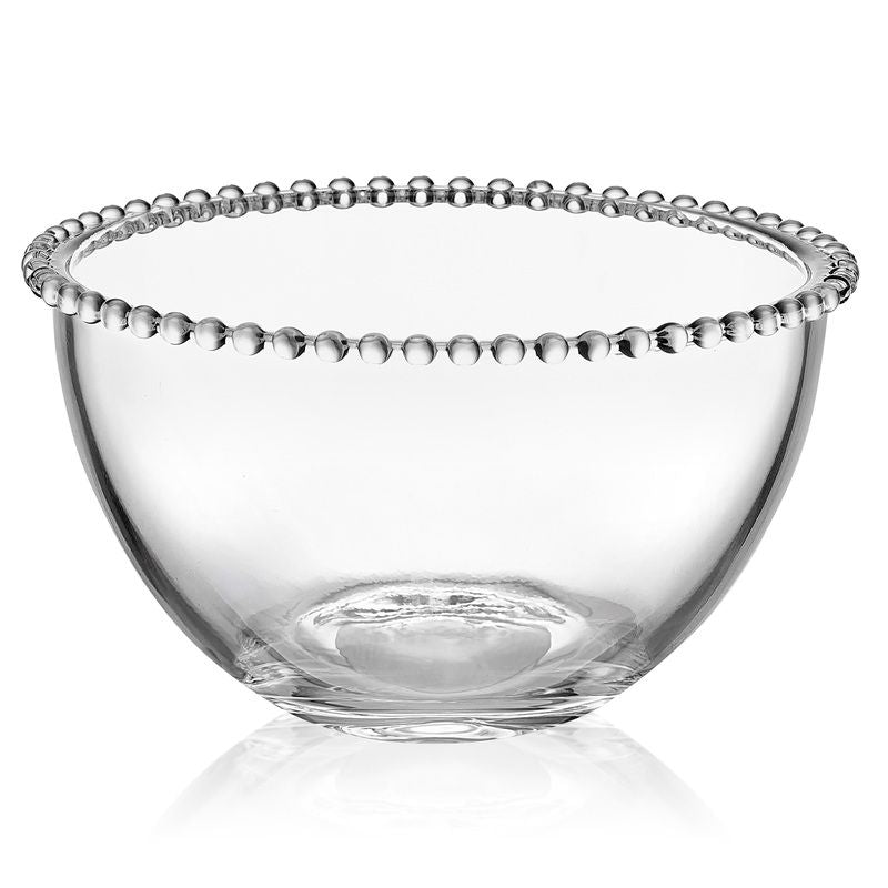 Bistro Glass Beaded 8.25" Large Bowl
